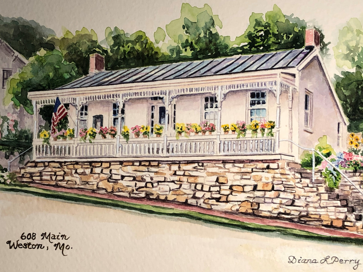 Weston, MO, 608 Main (The Avalon) Art Print