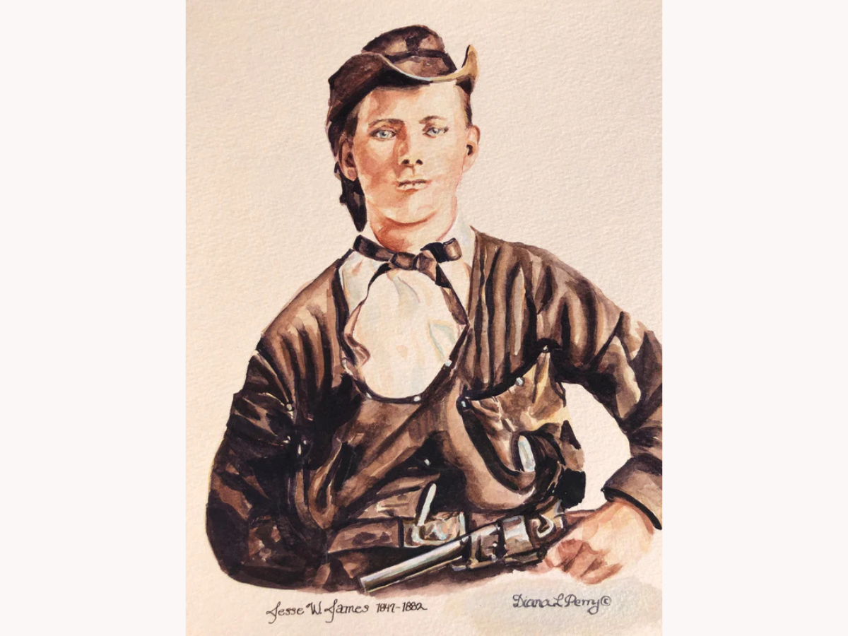 Jesse James Portrait, St. Joseph, MO
