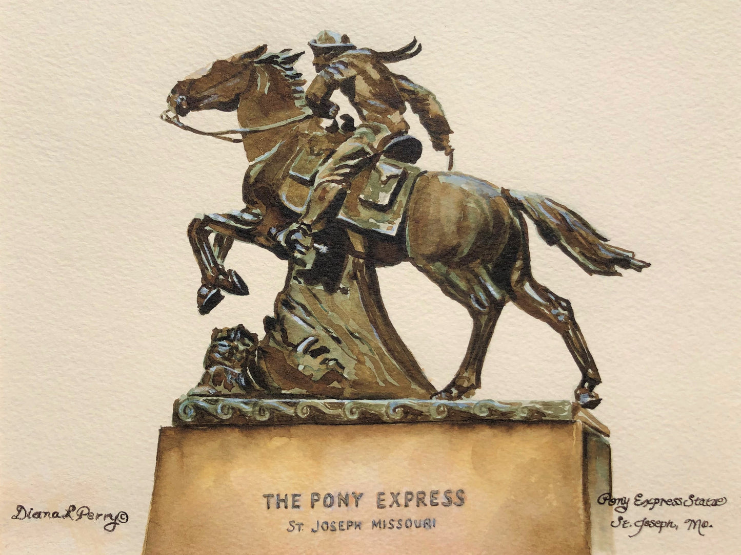Pony Express Monument Statue , St. Joseph, MO