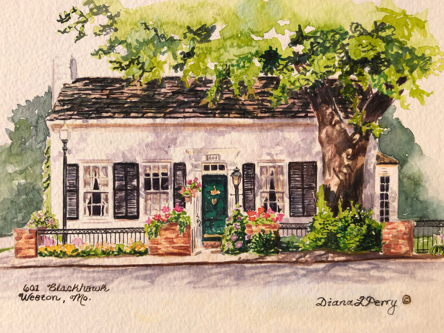 Weston, MO 601 Blackhawk St., Art Print